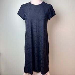 J.McLaughlin Deep Blue Coral-Embossed Pocket Shift Dress | Size Women’s Medium